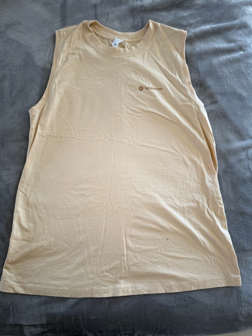 lululemon athletica Sleeveless Muscle Tank in Pale Yellow